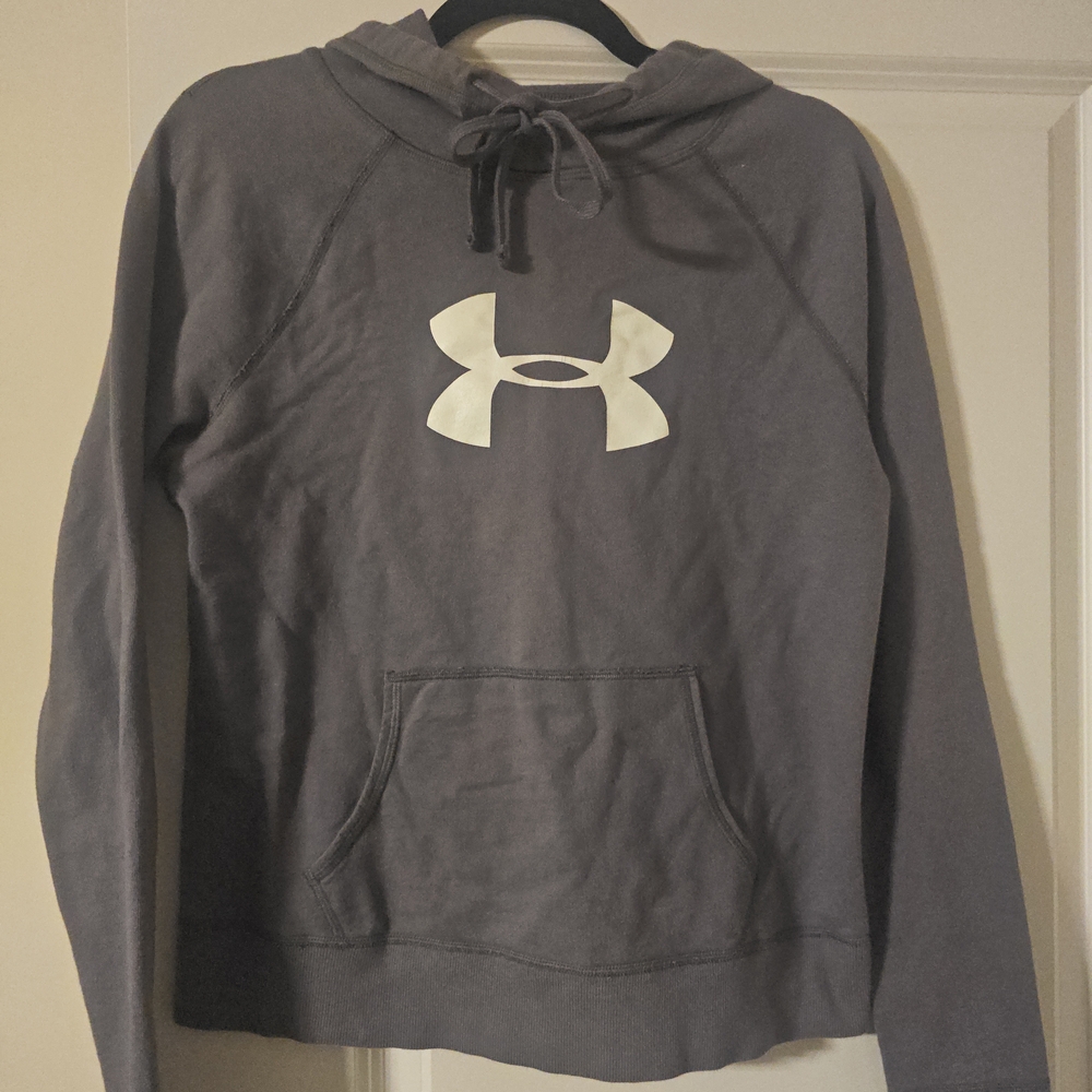 Under Armour Gray Hoodie with White Logo